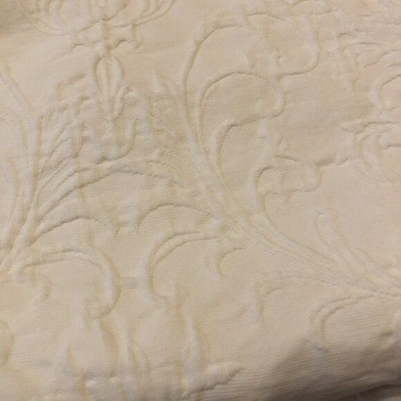 Nicole Miller Curtain Panels Matelasse Ivory 36"x74" Hidden Tab Artelier Cotton - Picture 2 of 5